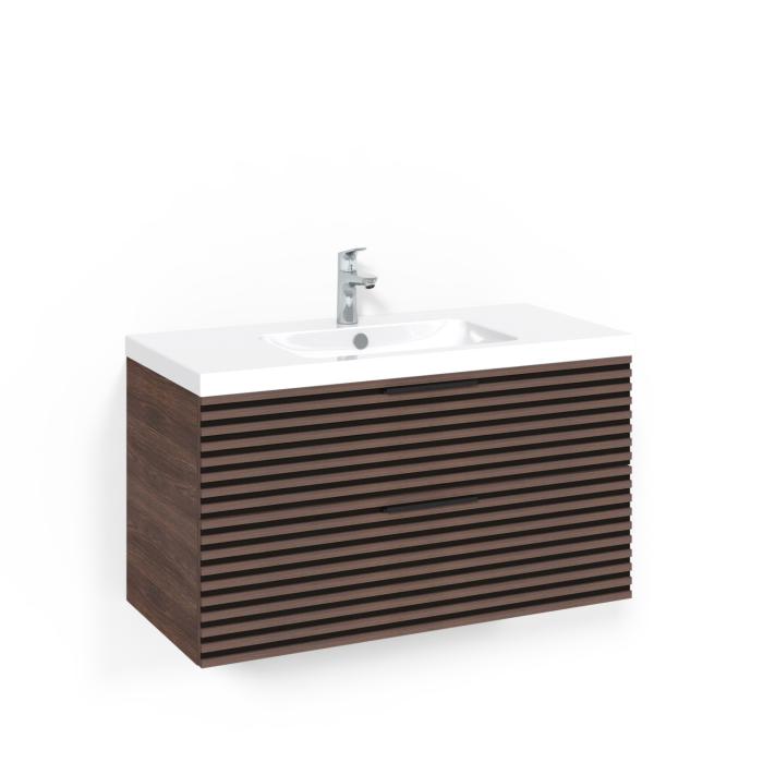 Kommod Crown Stripe med Porslinstvättställ