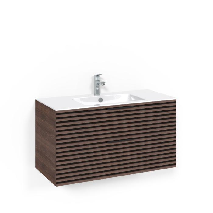 Kommod Crown Stripe med Porslinstvättställ