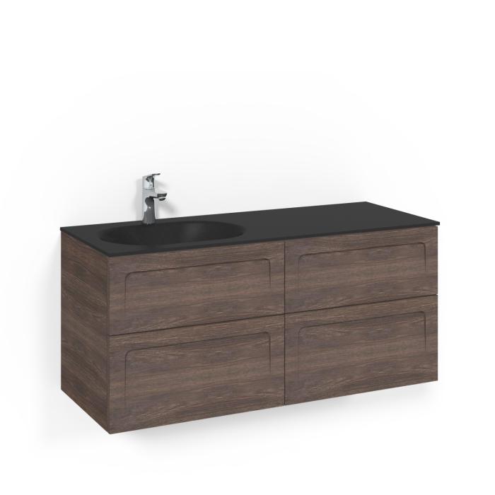 Kommod Crown Shape med Glastvättställ