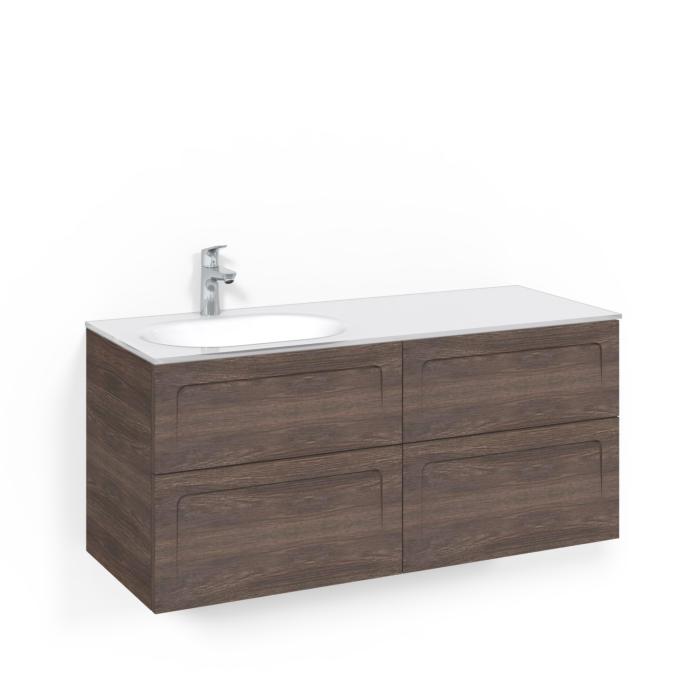 Kommod Crown Shape med Glastvättställ