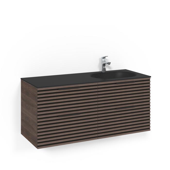 Kommod Crown Stripe med Glastvättställ