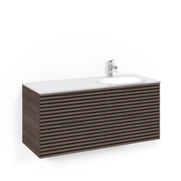 Kommod Crown Stripe med Glastvättställ