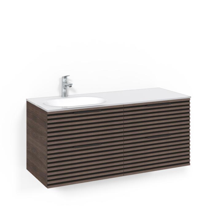 Kommod Crown Stripe med Glastvättställ