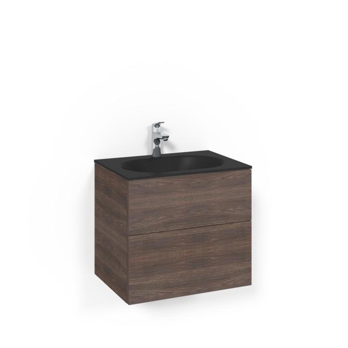 Kommod Crown Plain med Glastvättställ 60