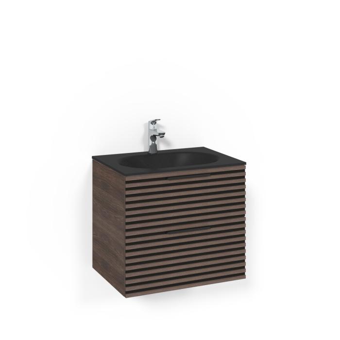 Kommod Crown Stripe med Glastvättställ