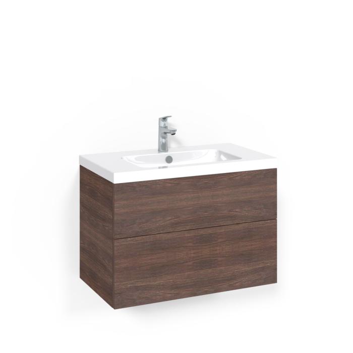 Kommod Crown Plain med Porslinstvättställ 80