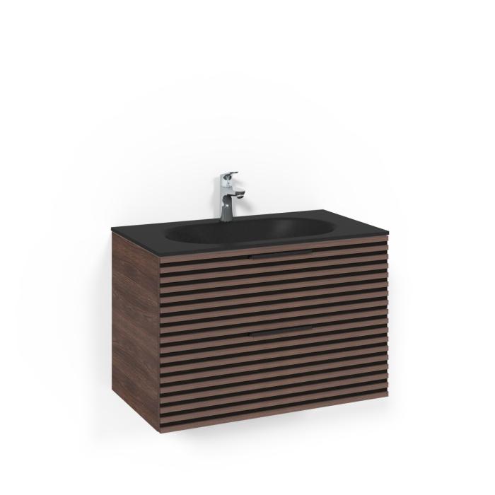 Kommod Crown Stripe med Glastvättställ