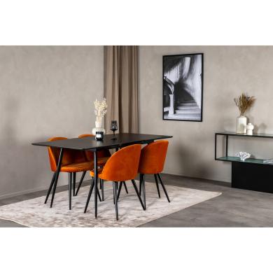 Rectangular Dining Set Silar, Velvet