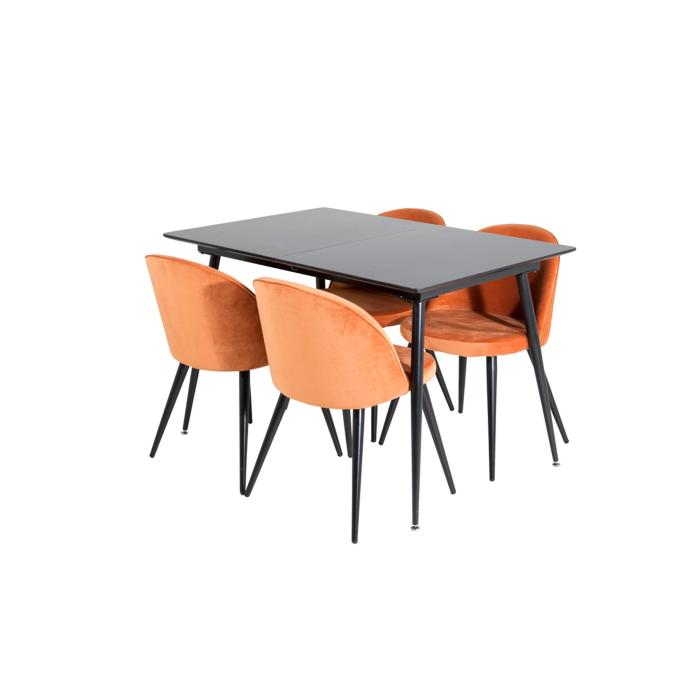 Rectangular Dining Set Silar, Velvet