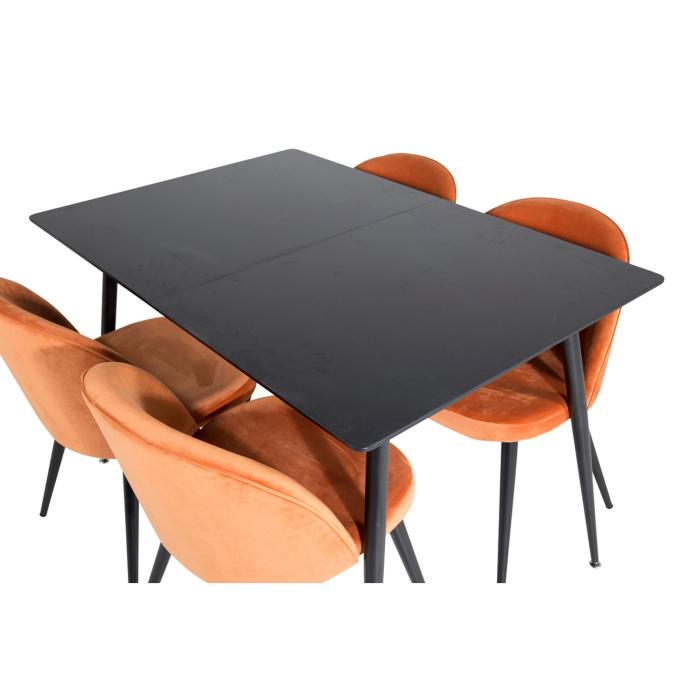 Rectangular Dining Set Silar, Velvet