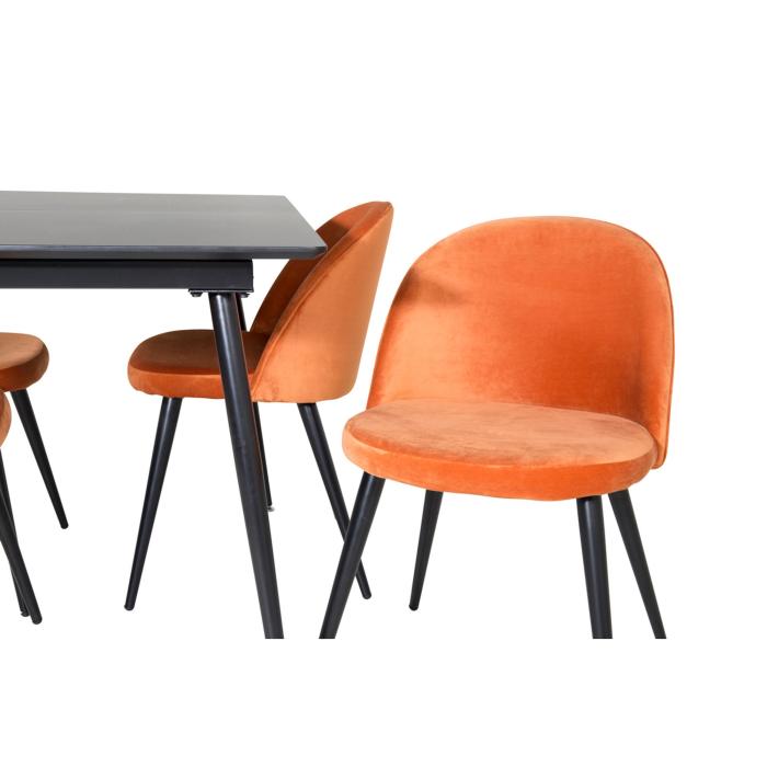 Rectangular Dining Set Silar, Velvet