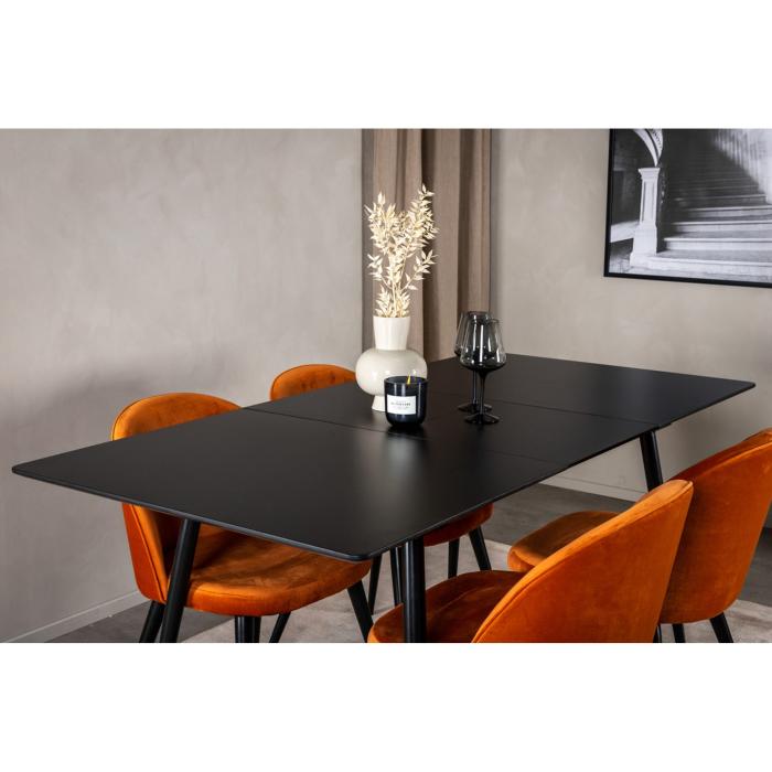 Rectangular Dining Set Silar, Velvet