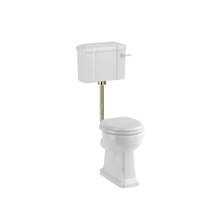 Toastol Lågspolande Normalhög, Soft-close Smal cistern 44 & Spolvred i Guld