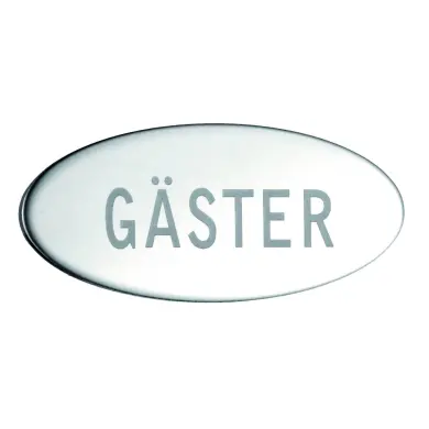 Toalettskylt XTRA Polerat Rostfritt Stål Gäster