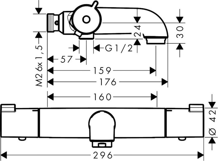 Ecostat 1001 CL Kar-/duschtermostat