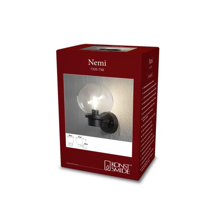 Vägglampa Ute Nemi E27 Upp
