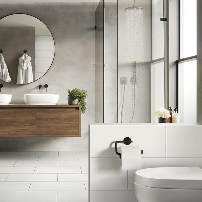 Toalettpappershållare Självhäftande Runt Fäste