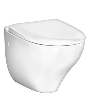 Toalett Vägghängd Nautic 1530 Hygienic Flush, Soft Close/Quick Release Vit