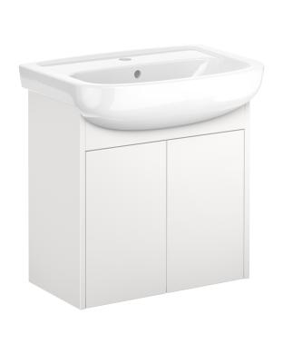 Tvättställsskåp Graphic Base 60cm med Tvättställ Vit