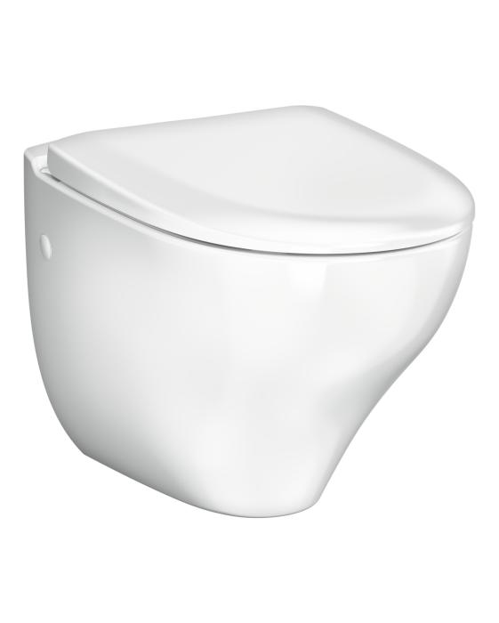 Toalett Vägghängd Nautic 1530 Hygienic Flush, Soft Close/Quick Release Vit