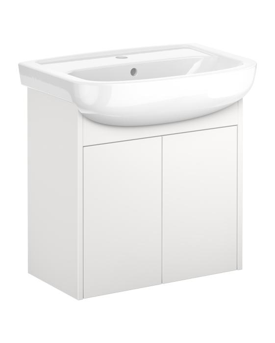 Tvättställsskåp Graphic Base 60cm med Tvättställ Vit