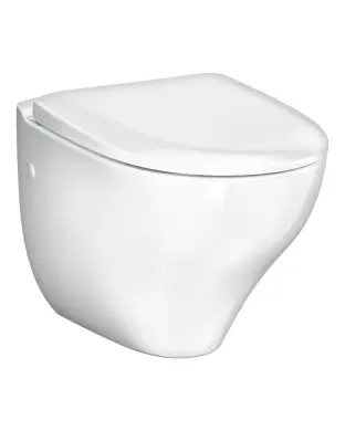 Toalett Vägghängd Nautic 1530 Hygienic Flush, Soft Close/Quick Release Vit
