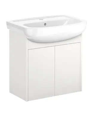 Tvättställsskåp Graphic Base 60cm med Tvättställ Vit