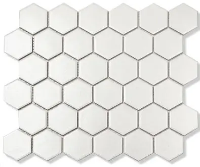 Mosaik Hexagon Vit Matt 5,1x5,9