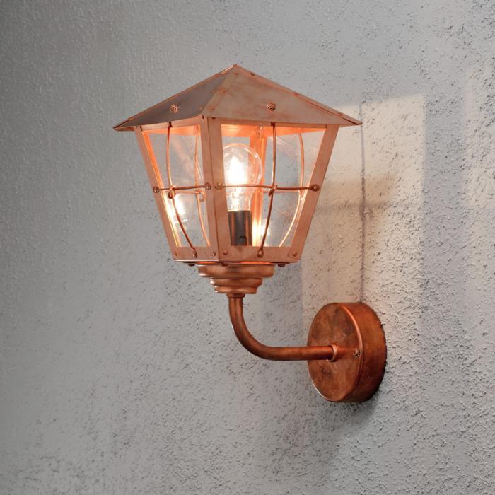 Vägglampa Ute Fenix E27 Koppar 39 cm