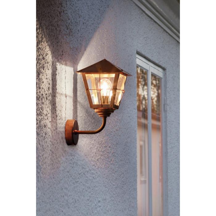 Vägglampa Ute Fenix E27 Koppar 39 cm