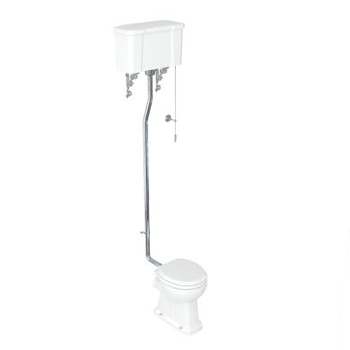 Toastol H&ouml;gspolande Porslins Cistern Soft-close Krom & Spolr&ouml;rskit