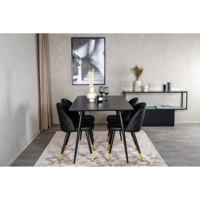 Rectangular Dining Set Silar, Velvet