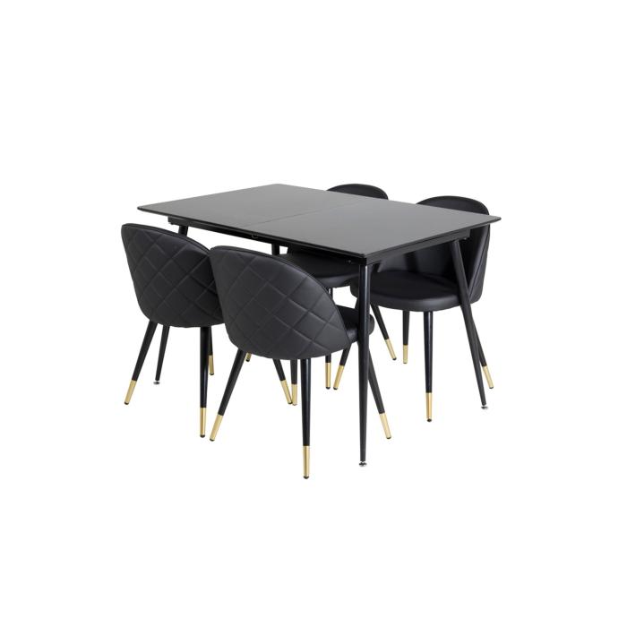 Rectangular Dining Set Silar, Velvet