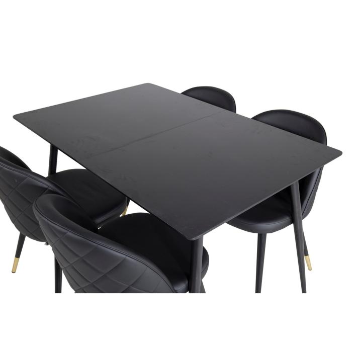 Rectangular Dining Set Silar, Velvet