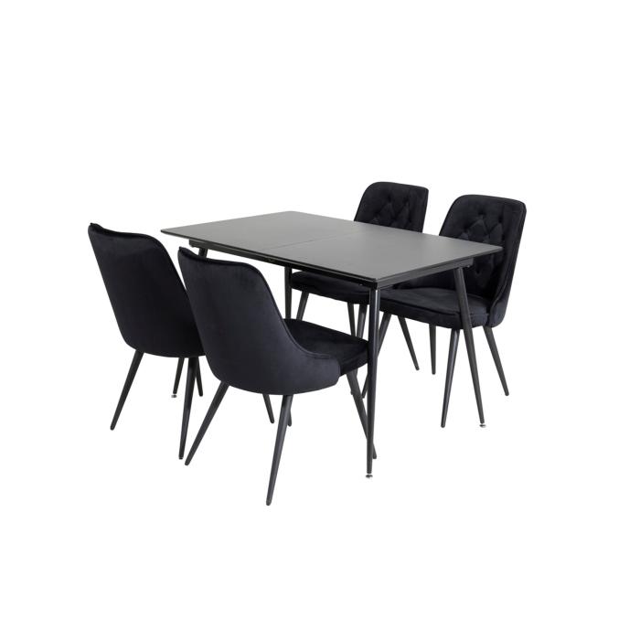 Rectangular Dining Set Silar, Velvet Deluxe