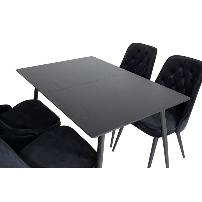 Rectangular Dining Set Silar, Velvet Deluxe