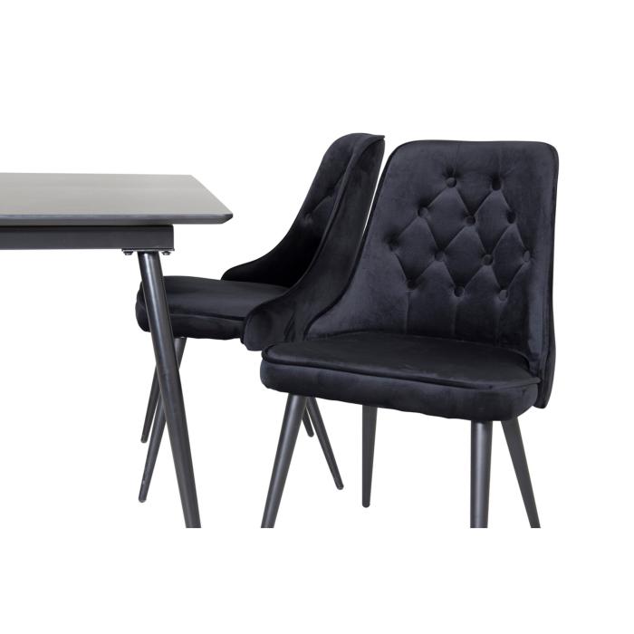 Rectangular Dining Set Silar, Velvet Deluxe