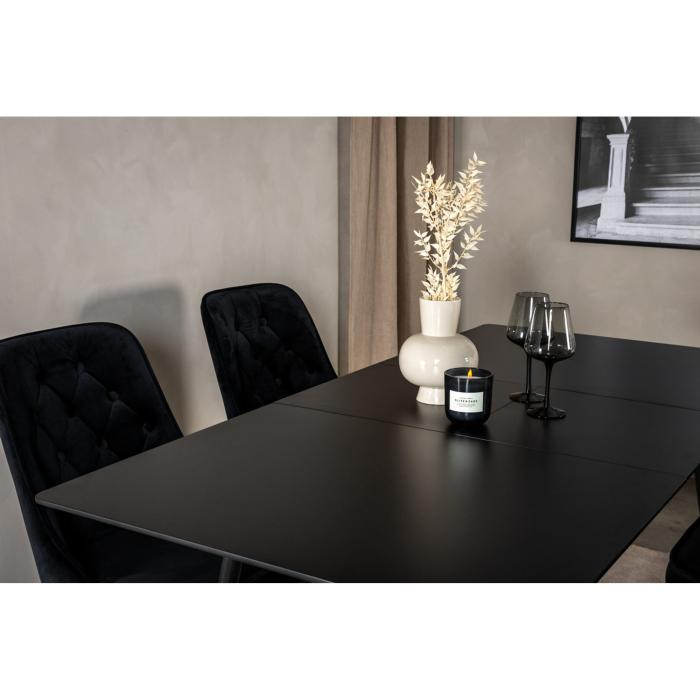 Rectangular Dining Set Silar, Velvet Deluxe