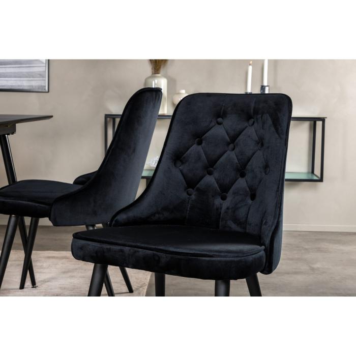 Rectangular Dining Set Silar, Velvet Deluxe