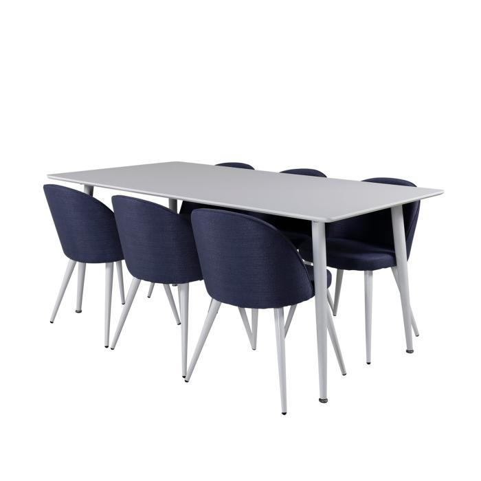 Rectangular Dining Set Polar, Velvet