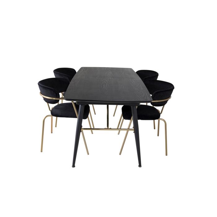 Rektangulär matgrupp Gold, Arrow