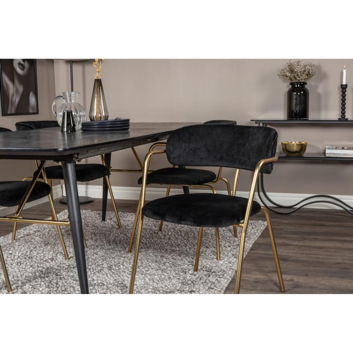 Rektangulär matgrupp Gold, Arrow