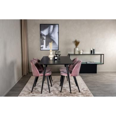 Rectangular Dining Set Silar, Velvet