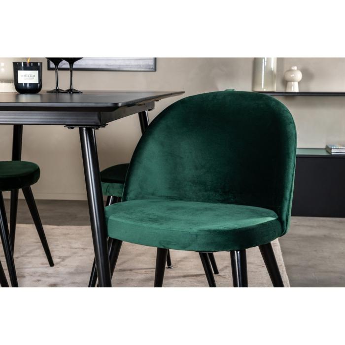 Rectangular Dining Set Silar, Velvet