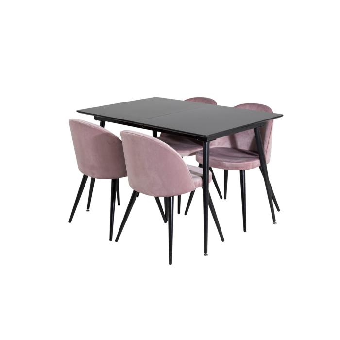 Rectangular Dining Set Silar, Velvet