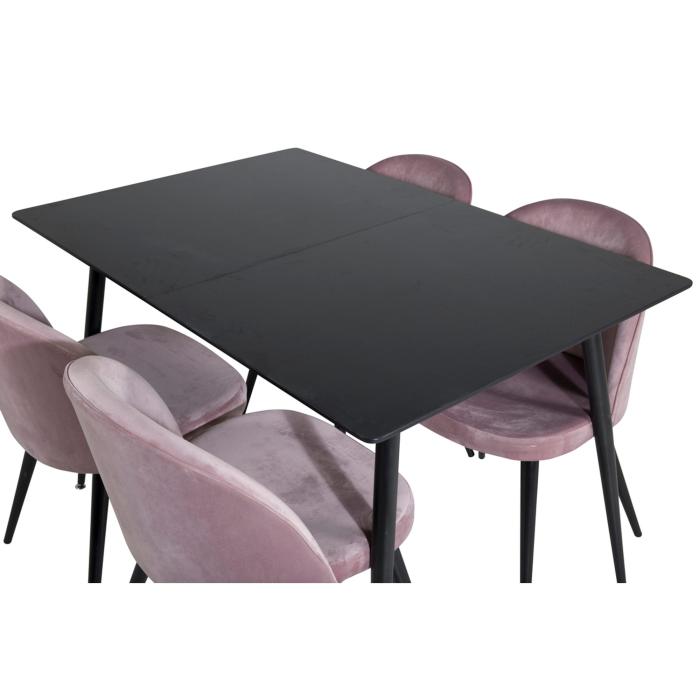 Rectangular Dining Set Silar, Velvet