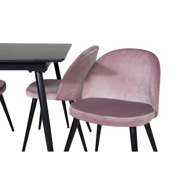 Rectangular Dining Set Silar, Velvet