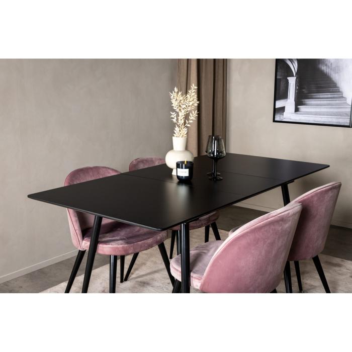 Rectangular Dining Set Silar, Velvet
