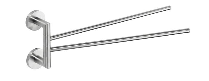 Handdukshängare Steel med Dubbla Svängbara Armar Rostfri Look