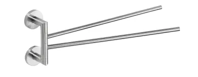 Handdukshängare Steel med Dubbla Svängbara Armar Rostfri Look